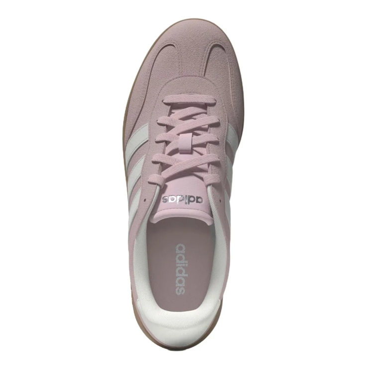 adidas Low-Top Sneakers – Pale Pink & White with Gum Sole