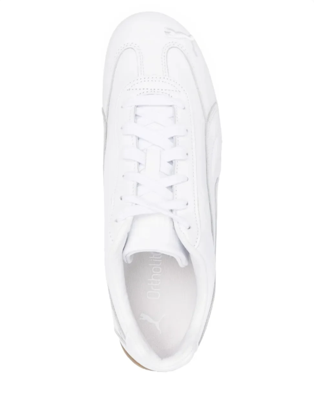 PUMA Slim Low-Top Sneakers – White with Gum Sole