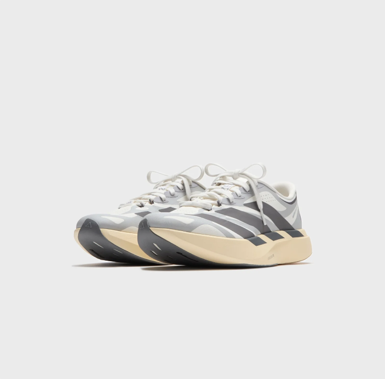 adidas Low-Top Sneakers – Light Gray & Charcoal with Cream Sole