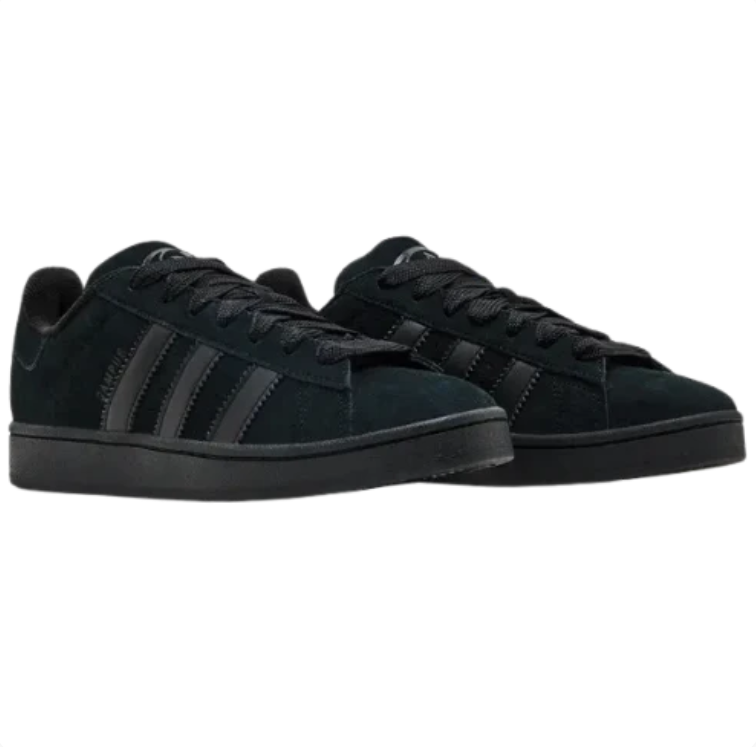 adidas Low-Top Sneakers – All Black with Tonal Stripes