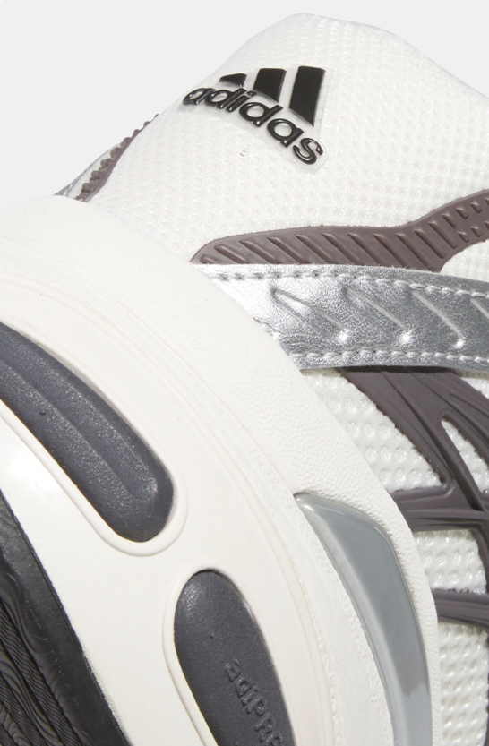 adidas Chunky Mesh Sneakers – White & Charcoal with Silver Accents