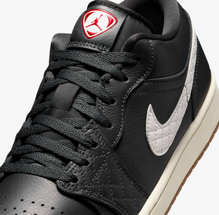 Air Jordan 1 Low Sneakers – Black & White with Gum Sole