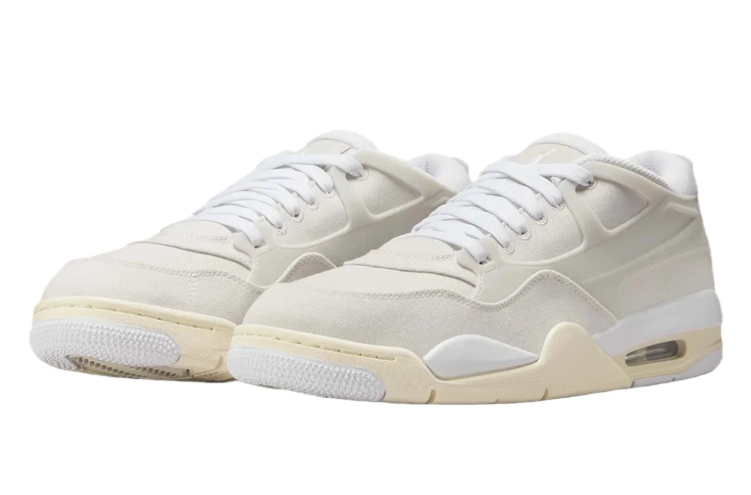 Jordan Low-Top Sneakers – Cream & White with Sculpted Sole