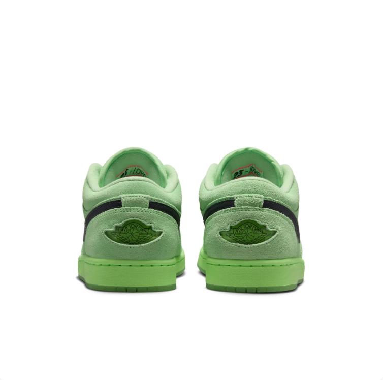 Air Jordan 1 Low Sneakers – Light Green & Black
