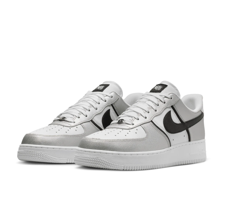 Nike Air Force 1 Low Sneakers – White, Light Grey & Black
