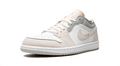 Air Jordan 1 Low Sneakers – White, Cream & Gray with Orange Accents