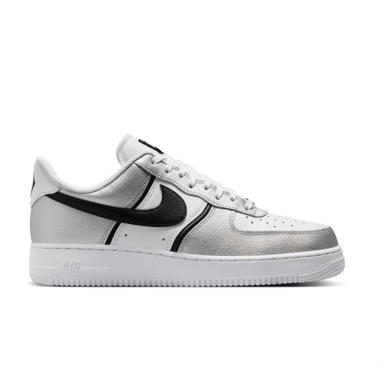 Nike Air Force 1 Low Sneakers – White, Light Grey & Black