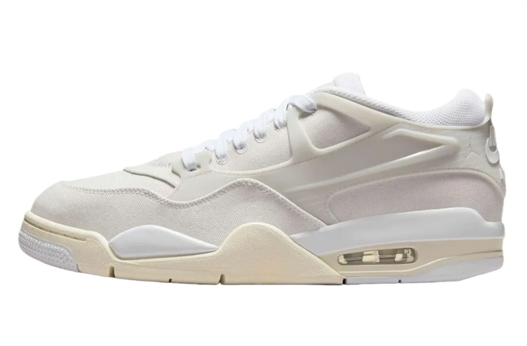 Jordan Low-Top Sneakers – Cream & White with Sculpted Sole