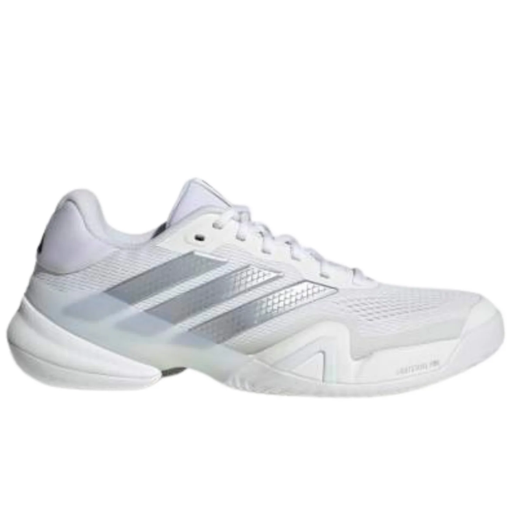 adidas Mesh Sneakers – White & Silver with Sculpted Sole