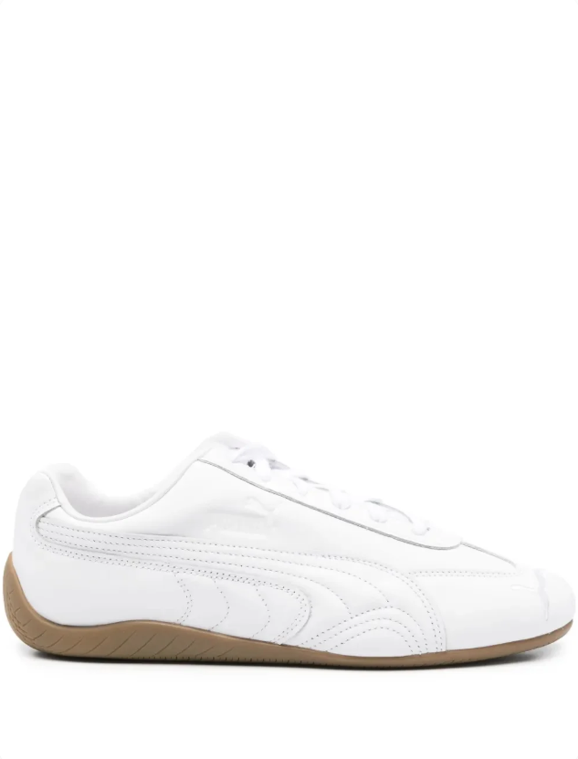 PUMA Slim Low-Top Sneakers – White with Gum Sole