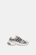 adidas Chunky Mesh Sneakers – White & Charcoal with Silver Accents