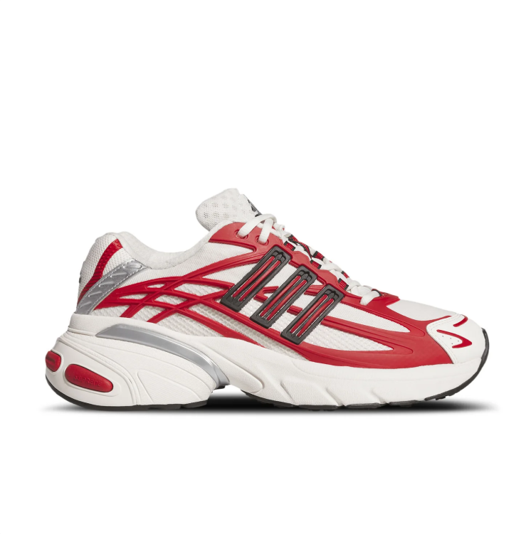 adidas Chunky Sneakers – White & Red with Silver Accents