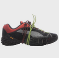PUMA Low-Top Sneakers – Black & Silver with Red Collar and Neon Laces
