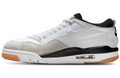 Jordan Low-Top Sneakers – White & Light Gray with Black Accents & Gum Sole