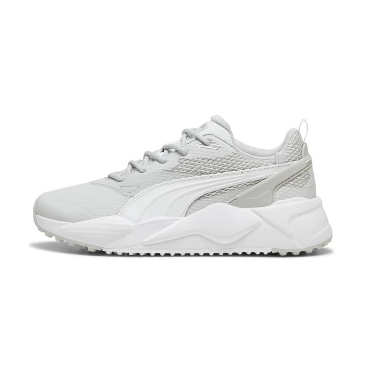 PUMA Light Grey & White Chunky Lace-Up Sneakers