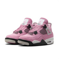 Air Jordan 4 Sneakers – Dusty Pink with Speckled Gray Accents