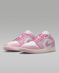 Air Jordan 1 Low Sneakers – Pink & White with Cream Midsole