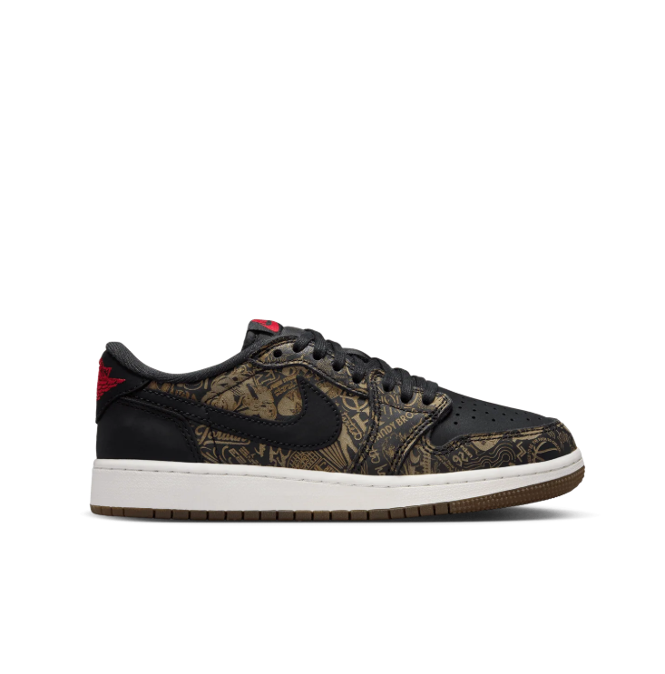 Nike Low-Top Sneakers – Black & Olive Graphic Print