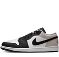 Air Jordan Low-Top Sneakers – Black, White & Cream Textured Heel