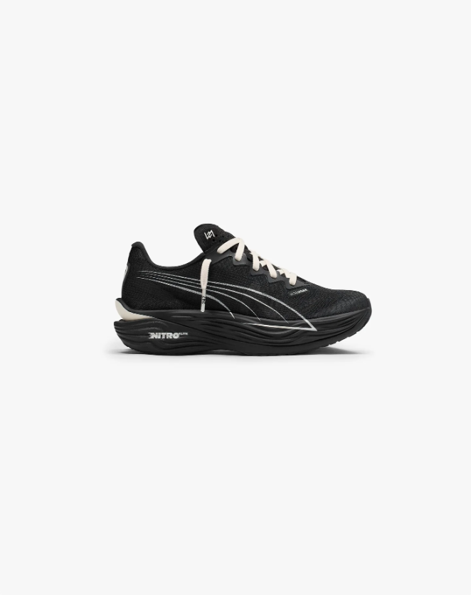 PUMA Mesh Sneakers – Black & Cream with Sculpted Sole