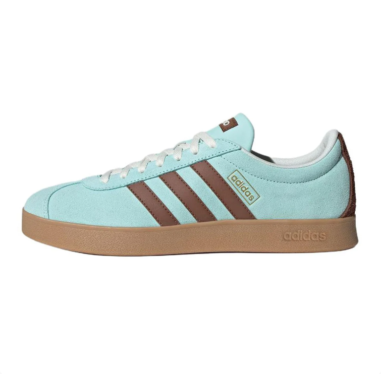 adidas Low-Top Sneakers – Mint Blue & Brown with Gum Sole