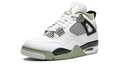Air Jordan 4 Sneakers – White, Sage Green & Black