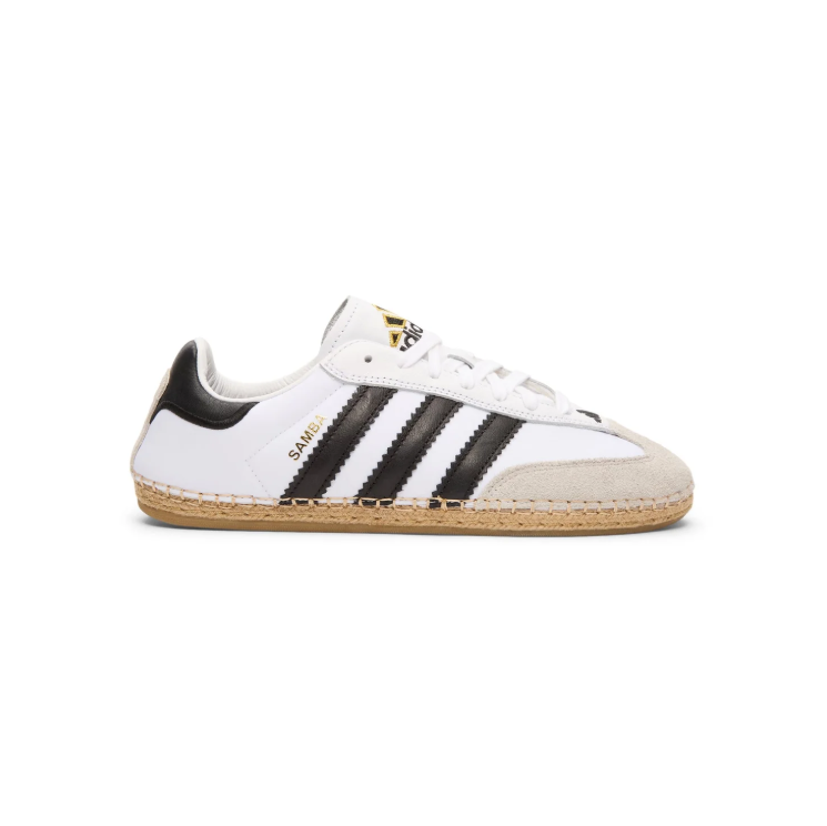 adidas Samba Sneakers – White & Black with Woven-Look Sole