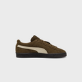 PUMA Olive Brown & Cream Low-Top Sneakers with Black Sole