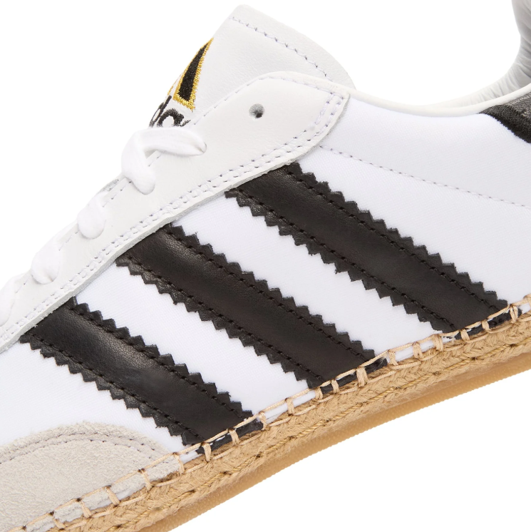 adidas Samba Sneakers – White & Black with Woven-Look Sole