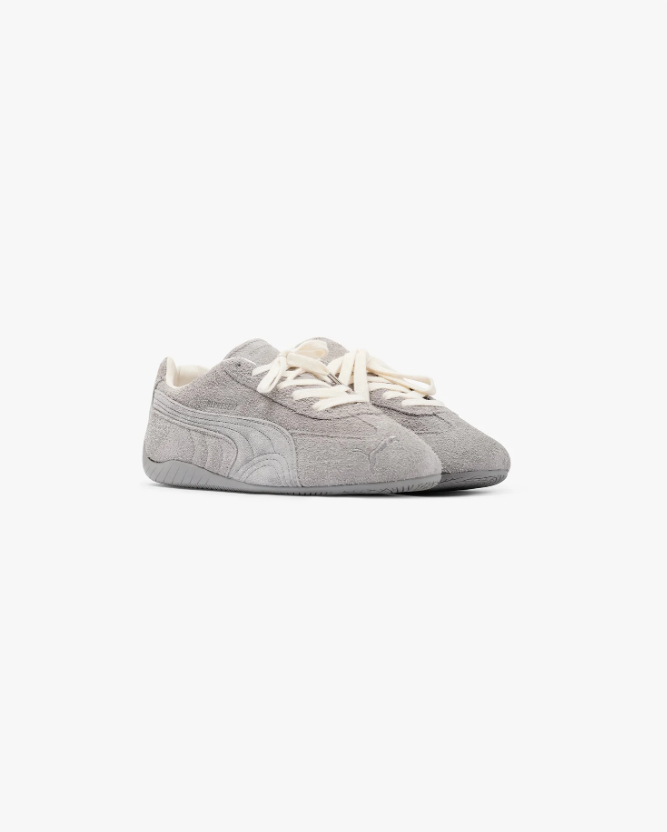 PUMA Light Grey Low-Top Lace-Up Sneakers