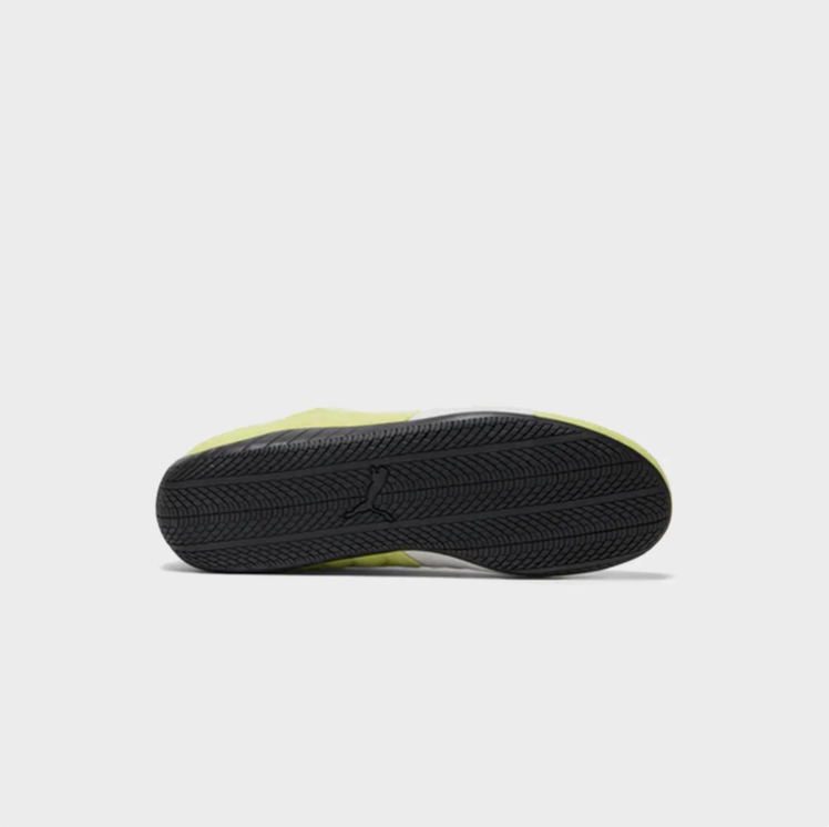 PUMA Slim Low-Top Sneakers – Lime Green & White with Black Sole