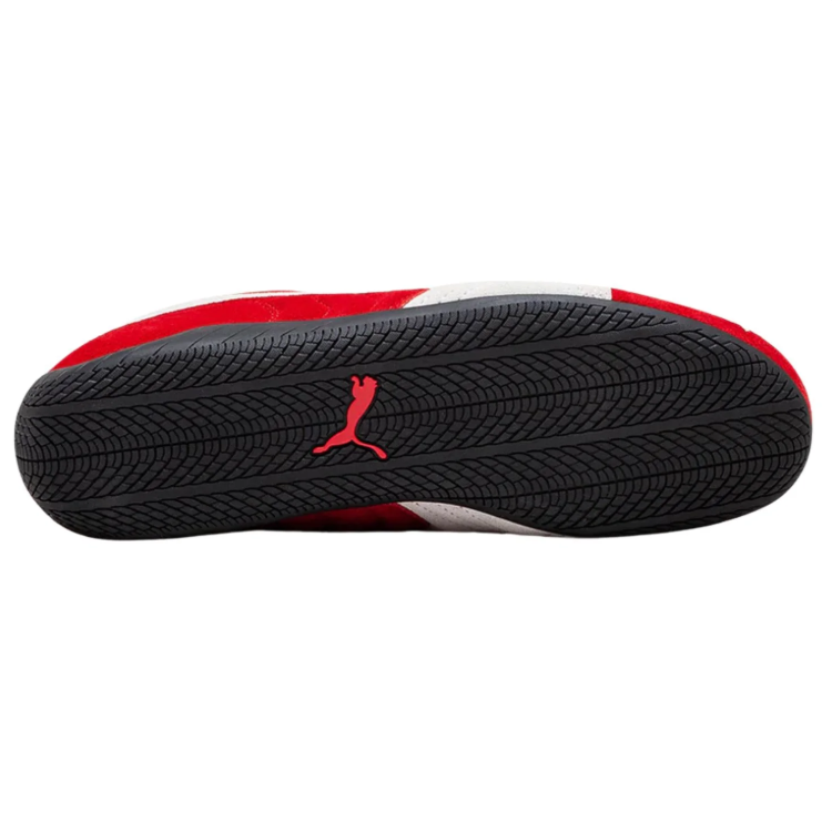 PUMA Slim Low-Top Sneakers – Red & White with Black Sole