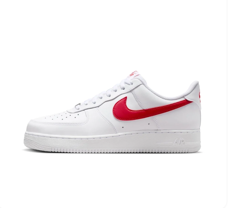 Nike Air Force 1 Low Sneakers – White / Red