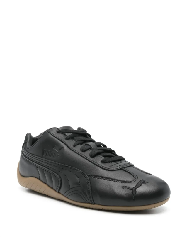 PUMA Slim Low-Top Sneakers – Black with Gum Sole