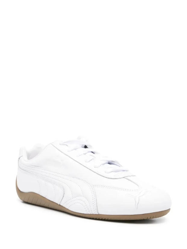 PUMA Slim Low-Top Sneakers – White with Gum Sole