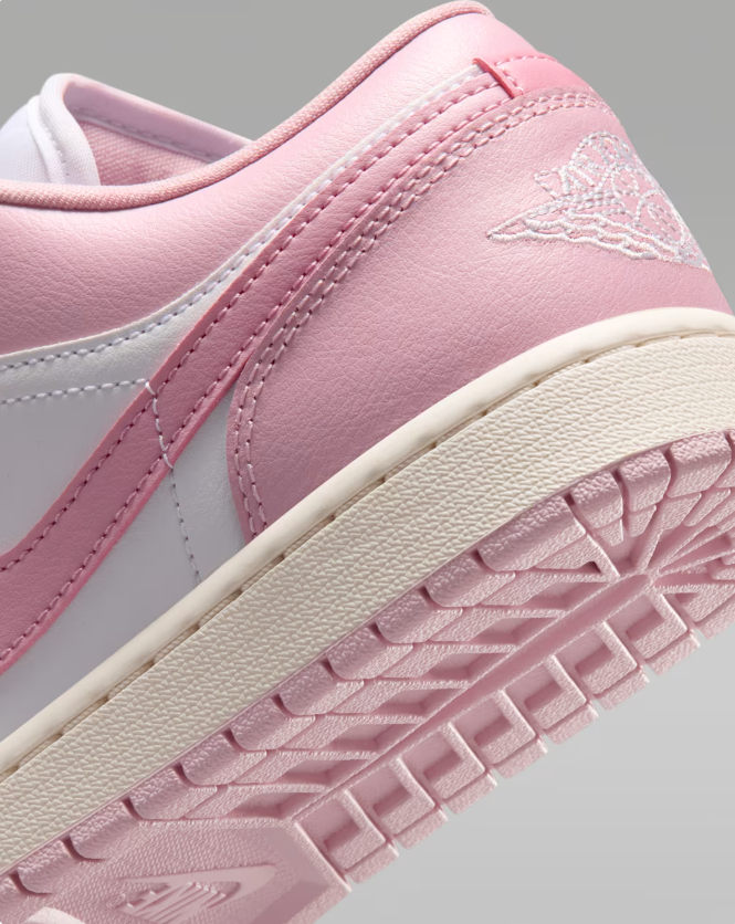 Air Jordan 1 Low Sneakers – Pink & White with Cream Midsole