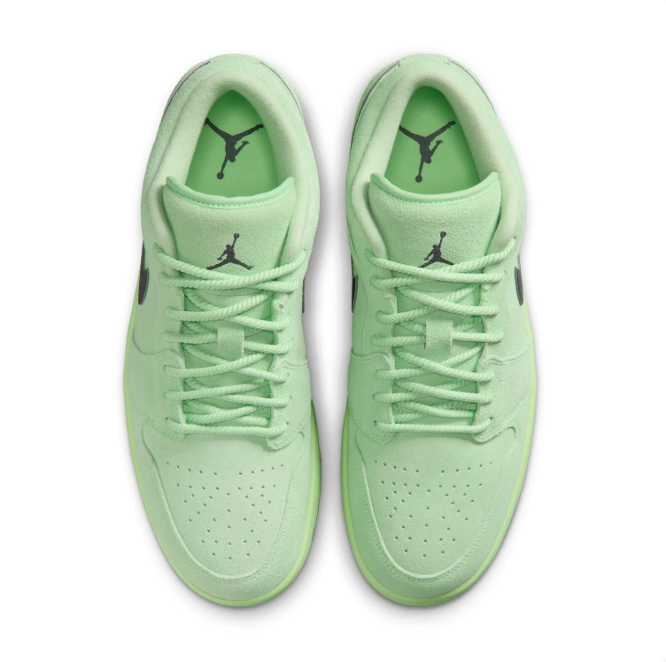 Air Jordan 1 Low Sneakers – Light Green & Black