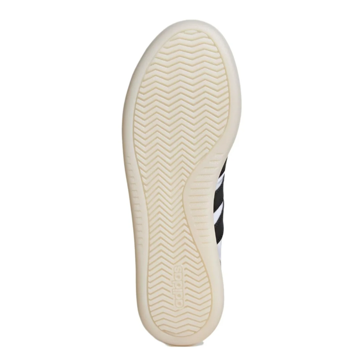 adidas Low-Top Sneakers – White & Light Gray with Black Stripes