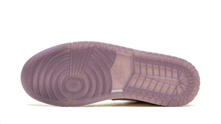 Air Jordan 1 Low Sneakers – Cream & Lavender with Pink and Blue Accents