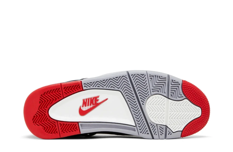 Air Jordan 4 Sneakers – Black, Gray & Red
