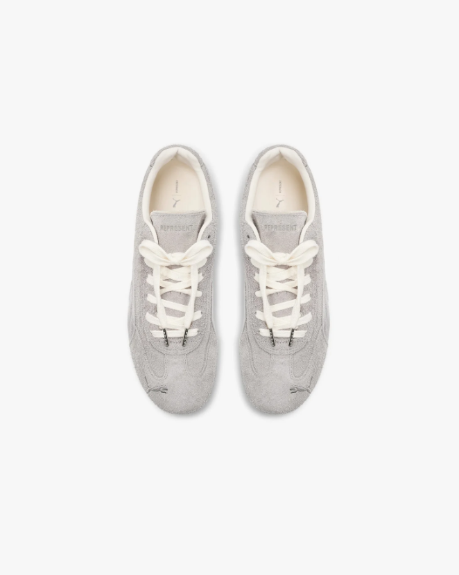 PUMA Light Grey Low-Top Lace-Up Sneakers