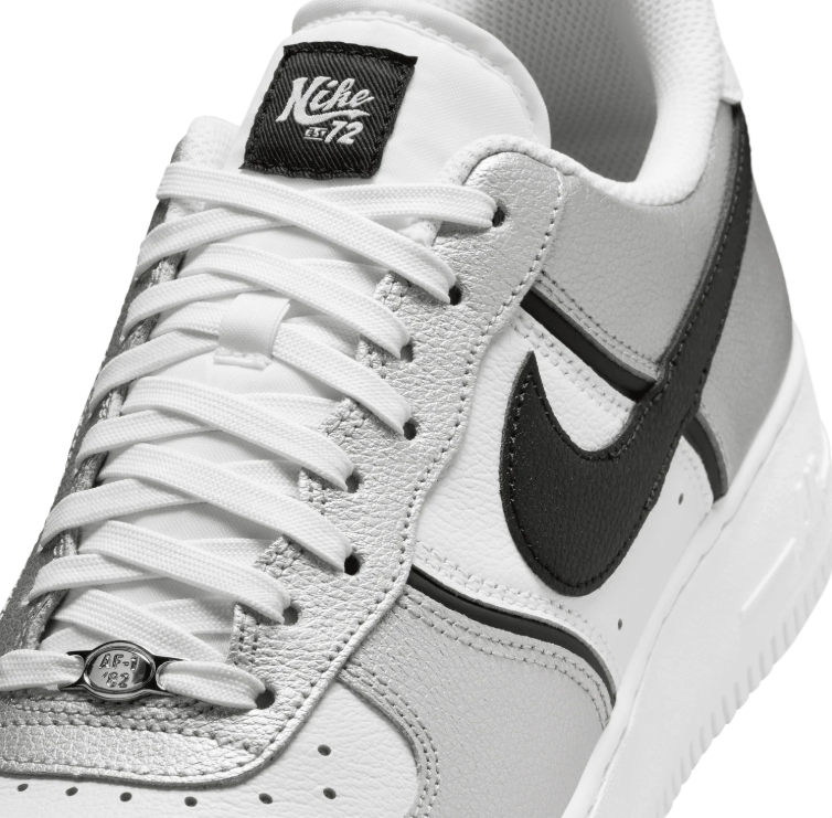 Nike Air Force 1 Low Sneakers – White, Light Grey & Black