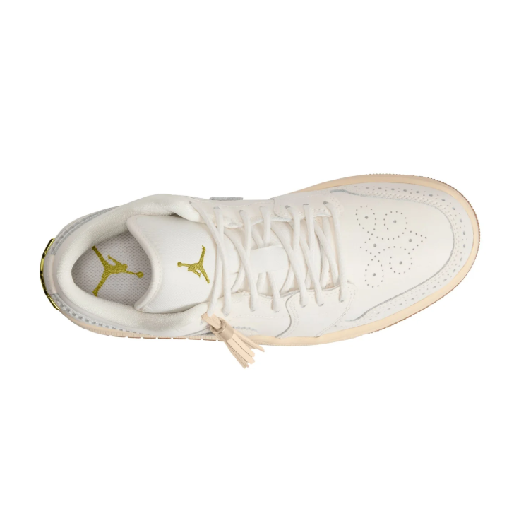 Air Jordan Low-Top Sneakers – Cream with Brogue Detailing & Gum Sole