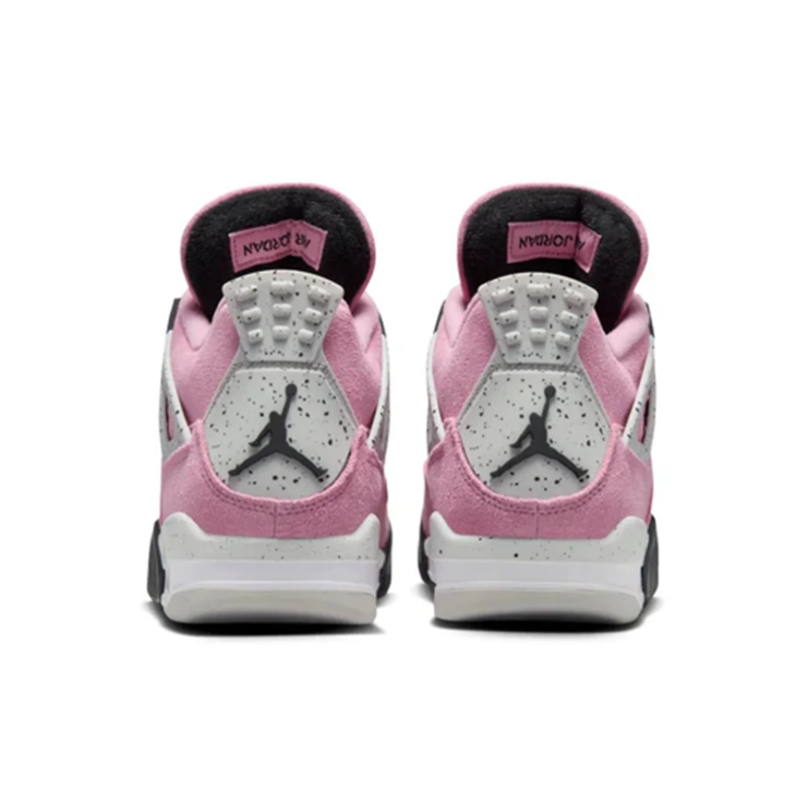 Air Jordan 4 Sneakers – Dusty Pink with Speckled Gray Accents