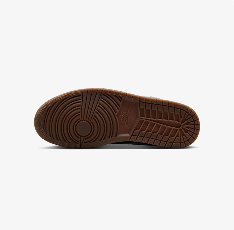 Air Jordan 1 Low Sneakers – Black & White with Gum Sole