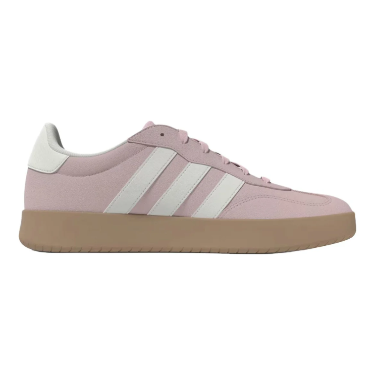 adidas Low-Top Sneakers – Pale Pink & White with Gum Sole