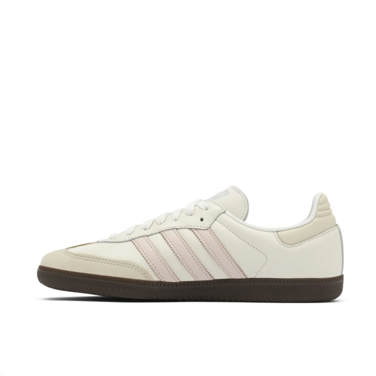 adidas Samba Sneakers – Cream & Pale Pink with Dark Brown Sole