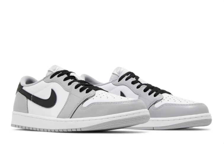 Air Jordan Low-Top Sneakers – White, Light Gray & Black