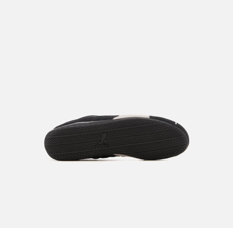 PUMA Slim Low-Top Sneakers – Black & Cream with Gold Accents