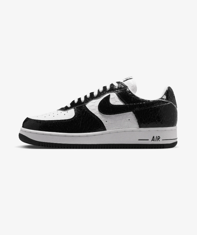 Nike Air Force 1 Low Sneakers – Black & White Textured Finish